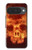 S3881 Fire Skull Case For Google Pixel 10, 10 Pro