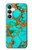 S2688 Aqua Copper Turquoise Gemstone Graphic Case For Samsung Galaxy S25 FE