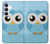 S3029 Cute Blue Owl Case For Samsung Galaxy S25 FE