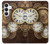 S3172 Gold Clock Live Case For Samsung Galaxy S25 FE, S26 FE