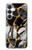 S3419 Gold Marble Graphic Print Case For Samsung Galaxy S25 FE