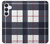 S3452 Plaid Fabric Pattern Case For Samsung Galaxy S25 FE