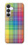 S3942 LGBTQ Rainbow Plaid Tartan Case For Samsung Galaxy S25 FE