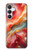 S4012 Red Marble Gold Veins Case For Samsung Galaxy S25 FE