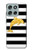 S2882 Black and White Striped Gold Dolphin Case For Motorola Moto G56
