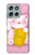 S3025 Pink Maneki Neko Lucky Cat Case For Motorola Moto G56