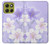 S2361 Purple White Flowers Case For Motorola Moto G86