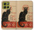 S2739 Chat Noir Black Cat Vintage Case For Motorola Moto G86
