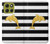 S2882 Black and White Striped Gold Dolphin Case For Motorola Moto G86