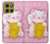 S3025 Pink Maneki Neko Lucky Cat Case For Motorola Moto G86