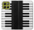 S3078 Black and White Piano Keyboard Case For Motorola Moto G86