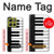 S3078 Black and White Piano Keyboard Case For Motorola Moto G86