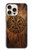 S4036 Viking Vegvisir Compass Wood Case For iPhone 16 pro