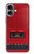 S4073 Vintage Red Cassette Player Graphic Case For iPhone 16 plus
