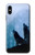 S4053 Two Wolves Couple Howling Forest Case For iPhone X, iPhone XS