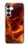S4062 Fire Skull Case For Samsung Galaxy S25 FE