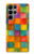 S4077 Water Color Painting Colorful Check Pattern Case For Samsung Galaxy S23 Ultra