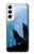 S4053 Two Wolves Couple Howling Forest Case For Samsung Galaxy S22