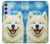 S4064 Smile Dog Van Gogh Starry Night Case For Samsung Galaxy A54 5G
