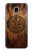 S4036 Viking Vegvisir Compass Wood Case For Samsung Galaxy J3 (2018), J3 Star, J3 V 3rd Gen, J3 Orbit, J3 Achieve, Express Prime 3, Amp Prime 3