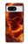 S4062 Fire Skull Case For Google Pixel 8
