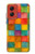 S4077 Water Color Painting Colorful Check Pattern Case For Motorola Moto G Stylus 5G (2024)