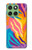 S4037 Colorful Zebra Pattern Case For Motorola Edge 60