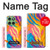 S4037 Colorful Zebra Pattern Case For Motorola Edge 60