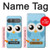 S3029 Cute Blue Owl Case For Sony Xperia 10 VII