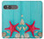S3428 Aqua Wood Starfish Shell Case For Sony Xperia 10 VII