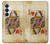 S2833 Poker Card Queen Hearts Case For Samsung Galaxy S26