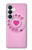 S2847 Pink Retro Rotary Phone Case For Samsung Galaxy S26