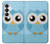 S3029 Cute Blue Owl Case For Samsung Galaxy S26