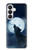 S3693 Grim White Wolf Full Moon Case For Samsung Galaxy S26