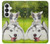 S3795 Kitten Cat Playful Siberian Husky Dog Paint Case For Samsung Galaxy S26