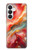 S4012 Red Marble Gold Veins Case For Samsung Galaxy S26