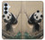 S2210 Panda Fluffy Art Painting Case For Samsung Galaxy S26 Plus