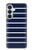 S2767 Navy White Striped Case For Samsung Galaxy S26 Plus