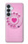 S2847 Pink Retro Rotary Phone Case For Samsung Galaxy S26 Plus