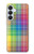 S3942 LGBTQ Rainbow Plaid Tartan Case For Samsung Galaxy S26 Plus