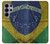 S3297 Brazil Flag Vintage Football Graphic Case For Samsung Galaxy S26 Ultra