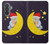 S2849 Cute Sleepy Owl Moon Night Case For Samsung Galaxy A37