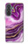 S3896 Purple Marble Gold Streaks Case For Samsung Galaxy A37