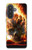 S0863 Hell Fire Skull Case For Samsung Galaxy A57