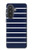 S2767 Navy White Striped Case For Samsung Galaxy A57
