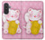 S3025 Pink Maneki Neko Lucky Cat Case For Samsung Galaxy A57
