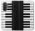S3078 Black and White Piano Keyboard Case For Samsung Galaxy A57