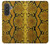 S3365 Yellow Python Skin Graphic Print Case For Samsung Galaxy A57