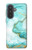S3399 Green Marble Graphic Print Case For Samsung Galaxy A57