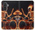 S3985 Fire Skull Drummer Case For Samsung Galaxy A57